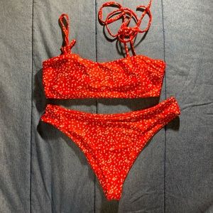Red bikini set